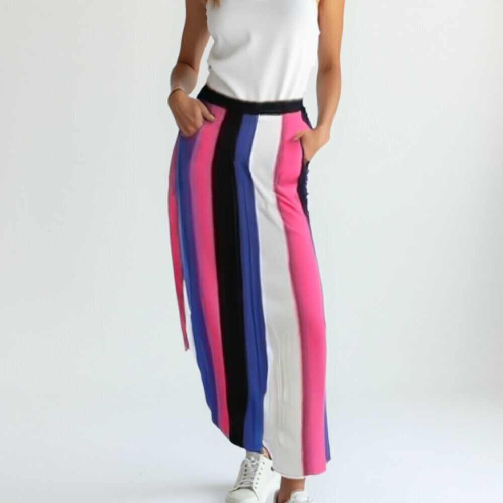 Colorful Boho Stripe High Rise Maxi Skirt - Fashion Nova S
